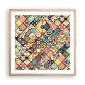 Poster in cornice rovere chiaro - L'atmosfera del Marocco - 50x50 cm