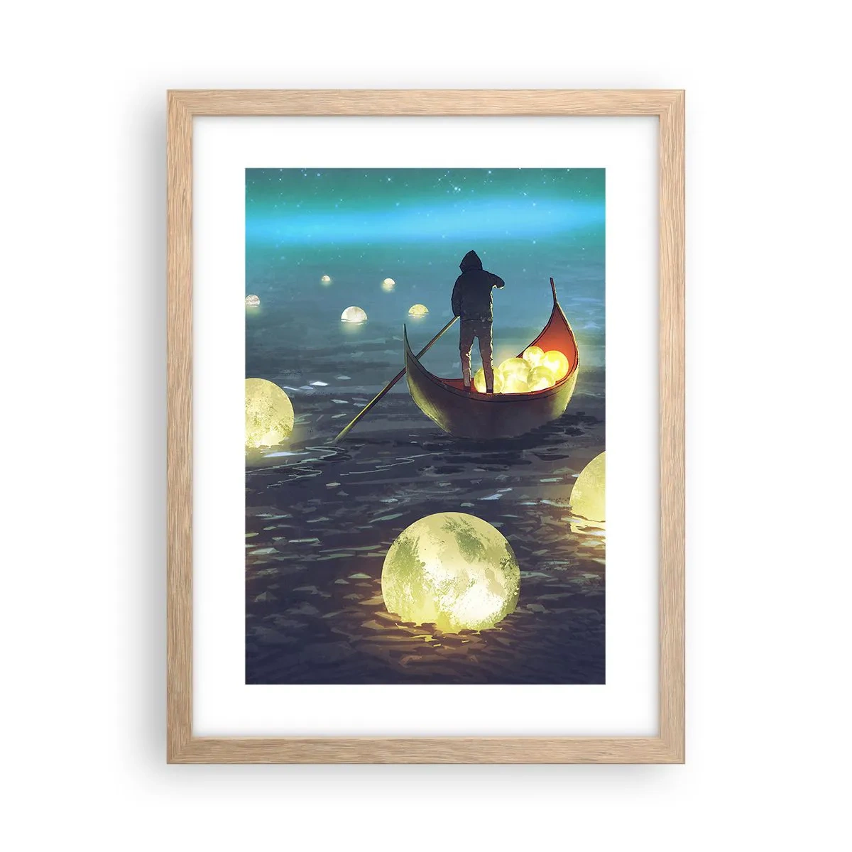 Poster in cornice rovere chiaro - Cose che neanche i filosofi hanno sognato - 30x40 cm