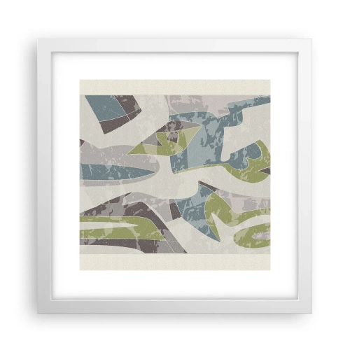 Poster in cornice bianca - Composizione oltre il vetro - 30x30 cm