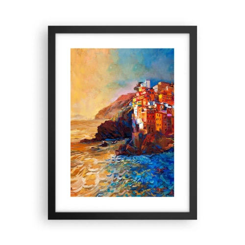 Poster in cornice nera - Atmosfera italiana - 30x40 cm