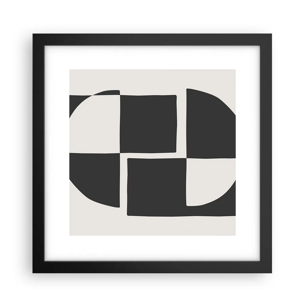 Poster in cornice nera - Antitesi - sintesi - 30x30 cm
