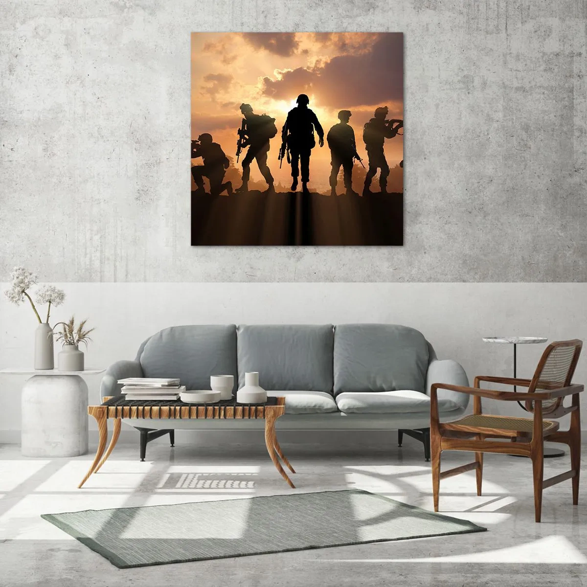 Quadro su vetro - Brothers in arms - 50x50 cm