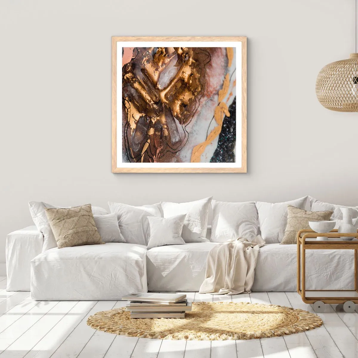 Poster in cornice rovere chiaro - L'elemento della terra - 60x60 cm