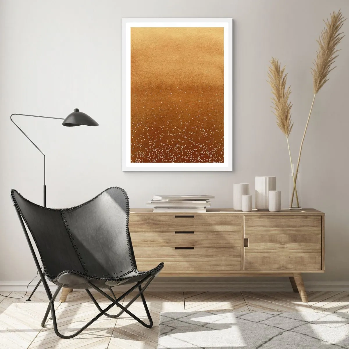 Poster in cornice bianca - La nascita della luce - 40x50 cm