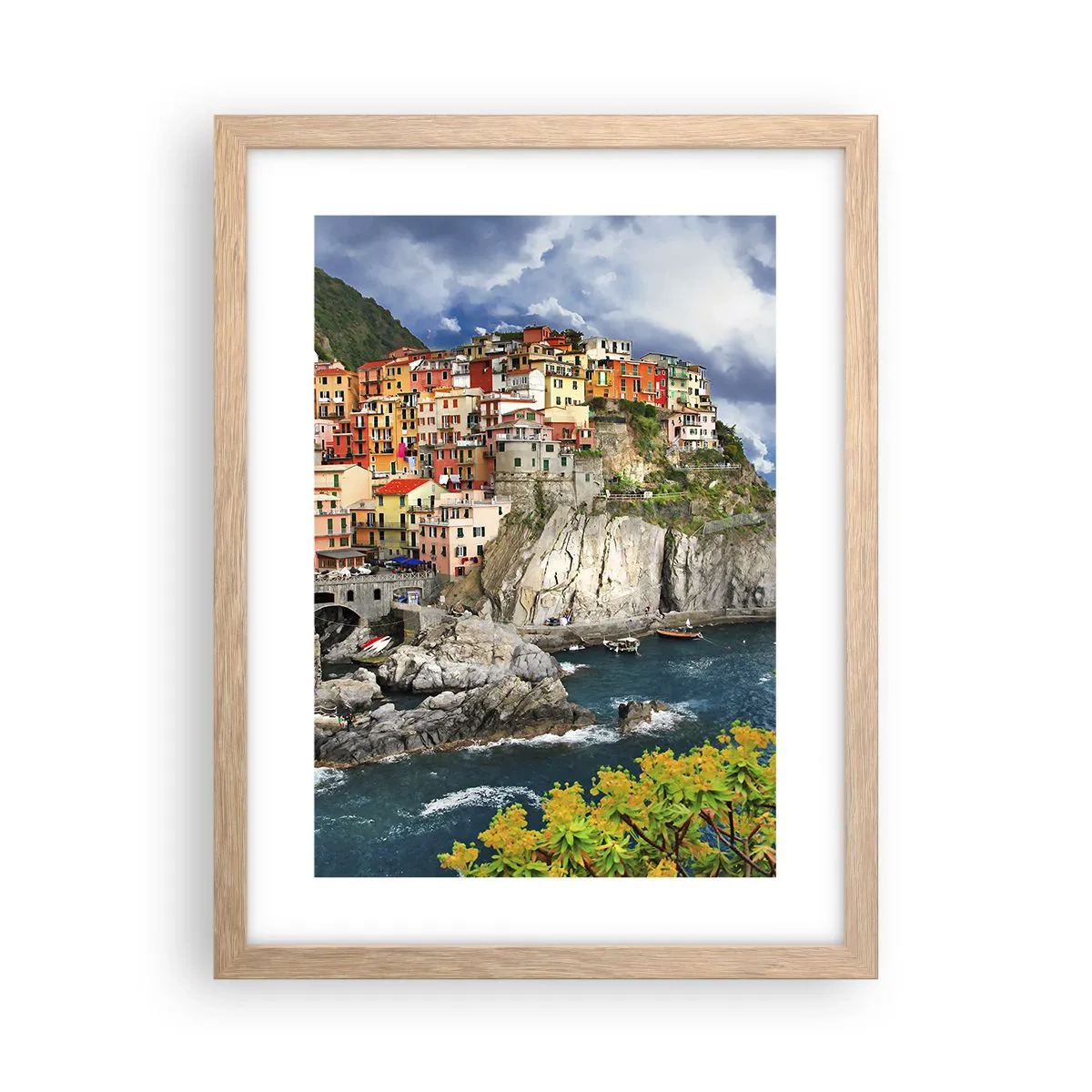 Poster in cornice rovere chiaro - Aggrappate alla roccia - 30x40 cm