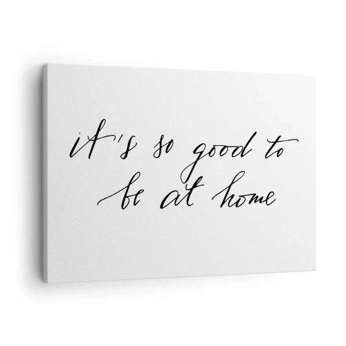 Quadro su tela - Stampe su Tela - Lettering in stile calligrafico su sfondo bianco - 70x50cm - Tutta la verità - Decorazione murale moderna per soggiorno e camera da letto ARTTOR