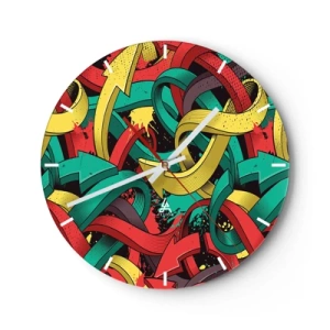 Orologio da parete - Orologio in Vetro - Qual è la via giusta? - 40x40 cm