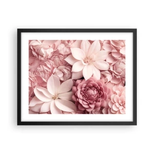 Poster in cornice nera - Nei petali di rosa - 50x40 cm
