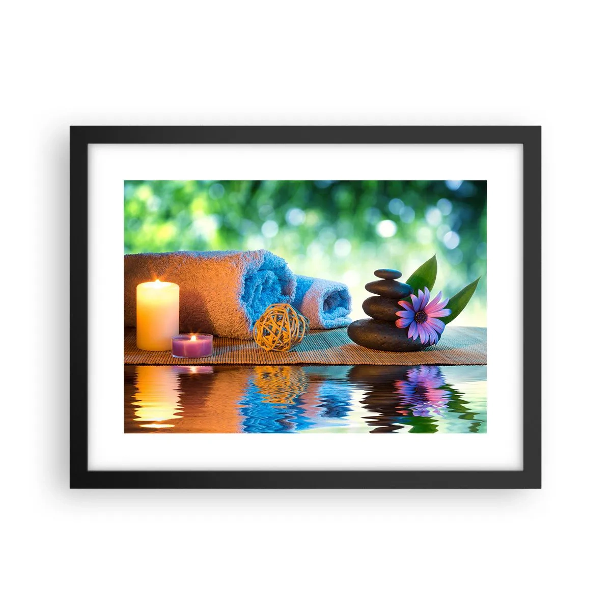 Poster in cornice nera - Tempo per il corpo - 40x30 cm