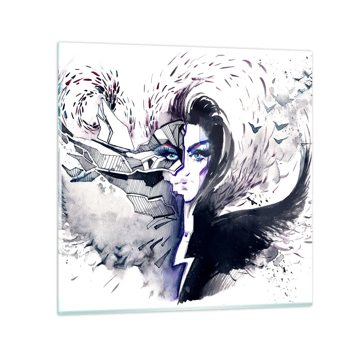 Quadro su vetro - Bella e demoniaca - 30x30 cm