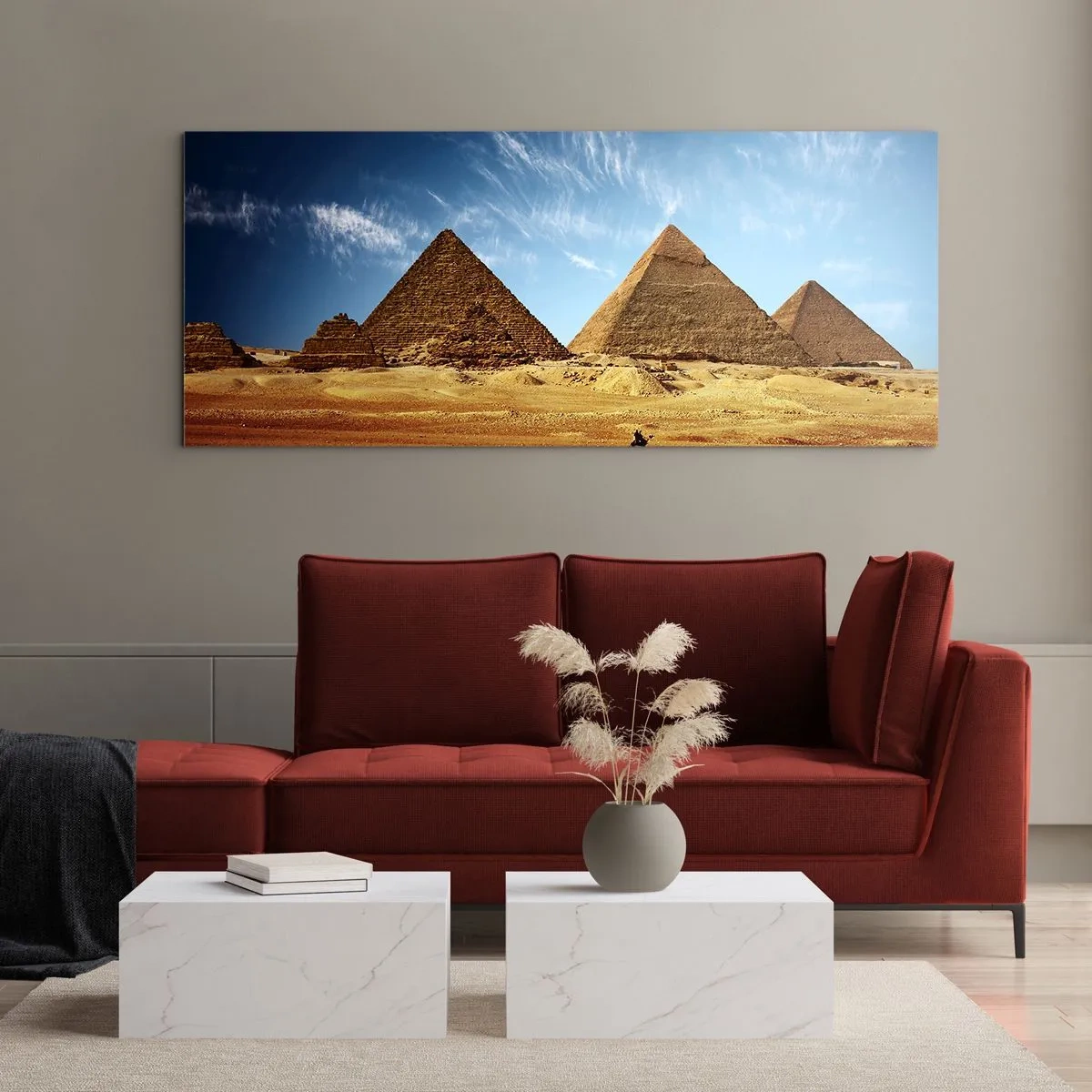 Quadro su vetro - 40 secoli ci guardano - 90x30 cm