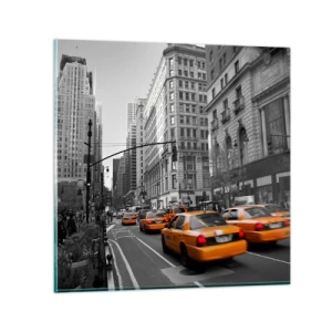 Quadro su vetro - Il sole della grande città - 30x30 cm