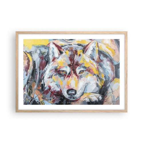 Poster in cornice rovere chiaro - Pace tra i suoi - 70x50 cm