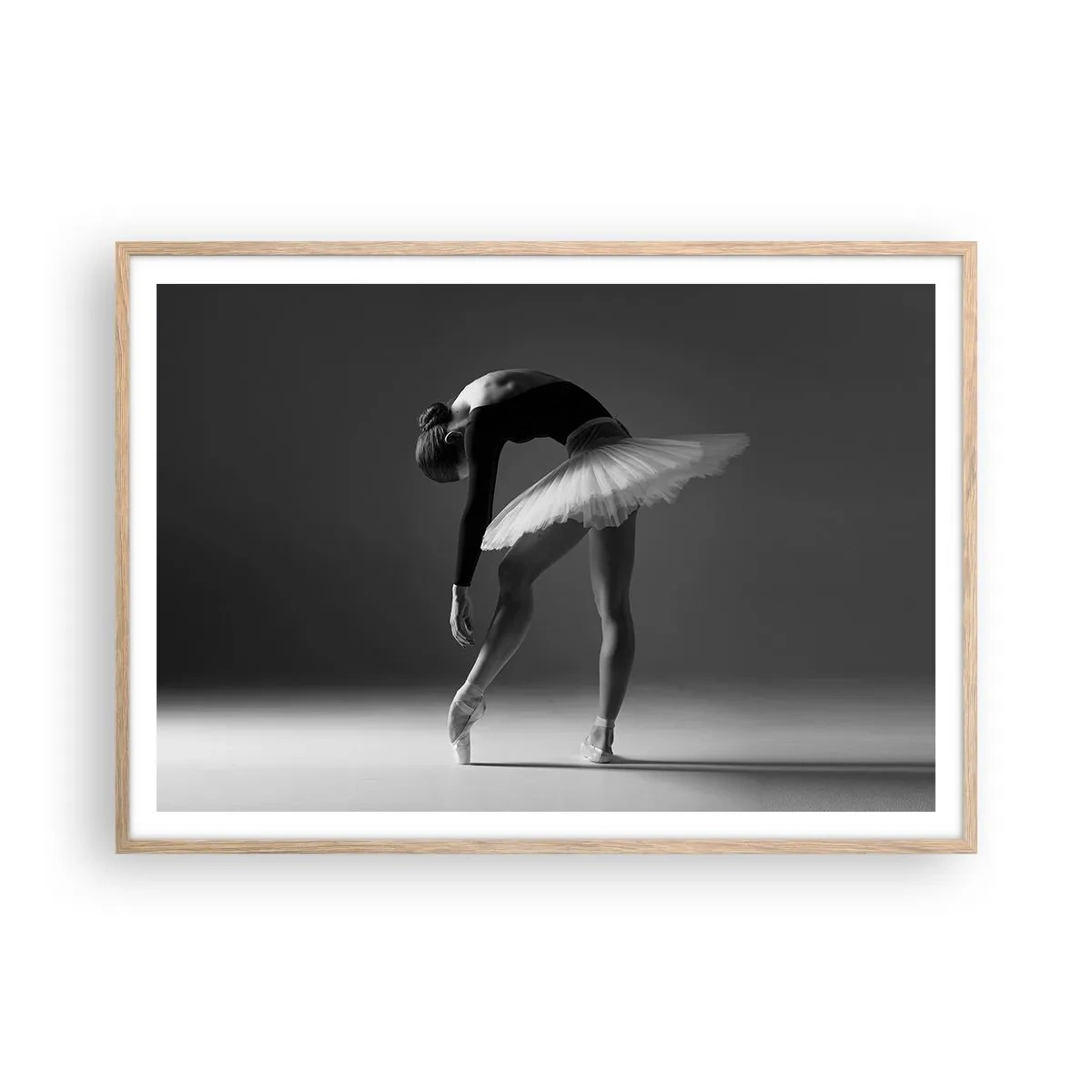 Poster in cornice rovere chiaro - Bella ballerina - 100x70 cm
