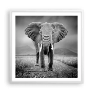 Poster in cornice bianca - Il padrone di casa dà il benvenuto - 60x60 cm