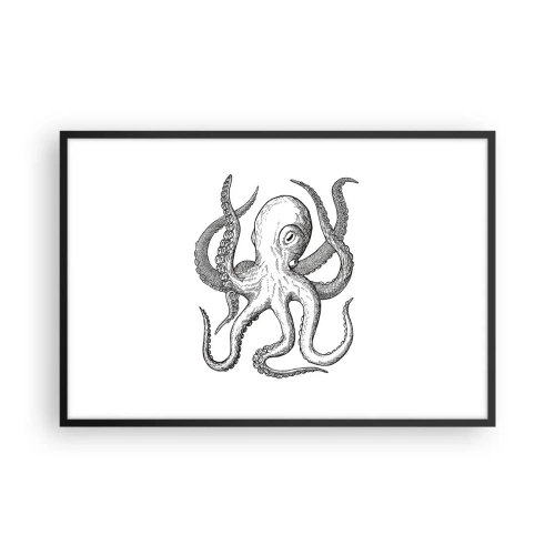 Poster in cornice nera - Ballando con le onde - 91x61 cm