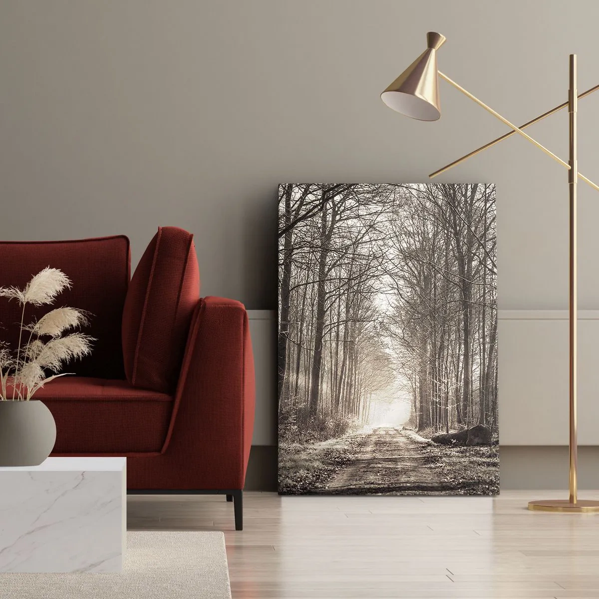 Quadro su tela - Stampe su Tela - La cattedrale del bosco - 65x120 cm