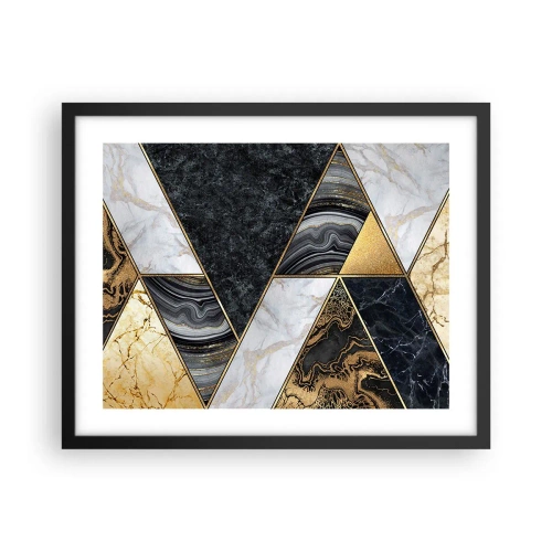 Poster in cornice nera - Pietra su pietra - 50x40 cm