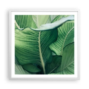 Poster in cornice bianca - Una vita intensamente verde - 60x60 cm