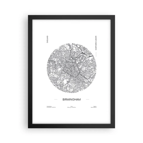 Poster in cornice nera - Anatomia di Birmingham - 30x40 cm