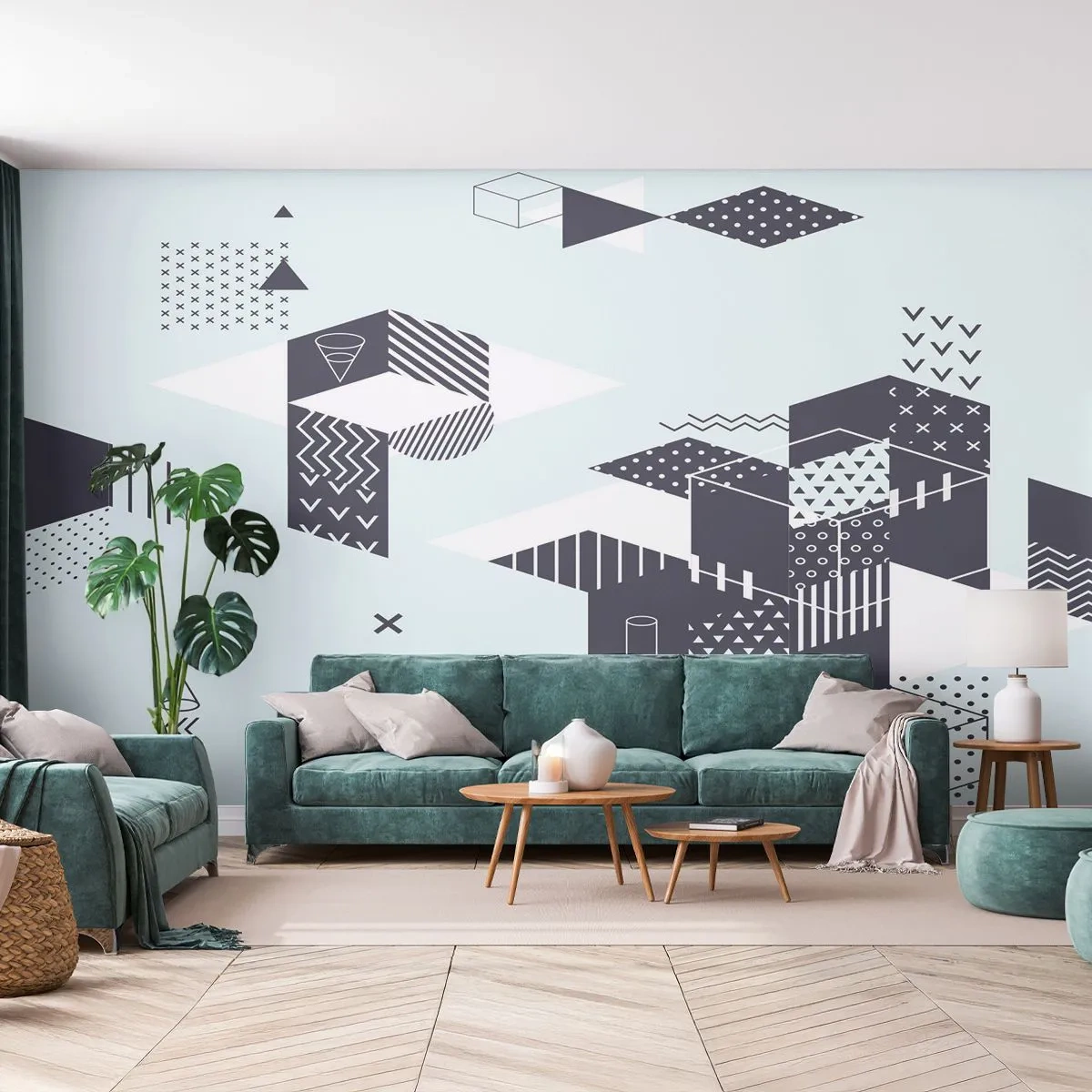 Fotomurali Premium Sand - La matematica nell'anima - Astrazione, Pezzo, Modello moderno - 350x256 cm