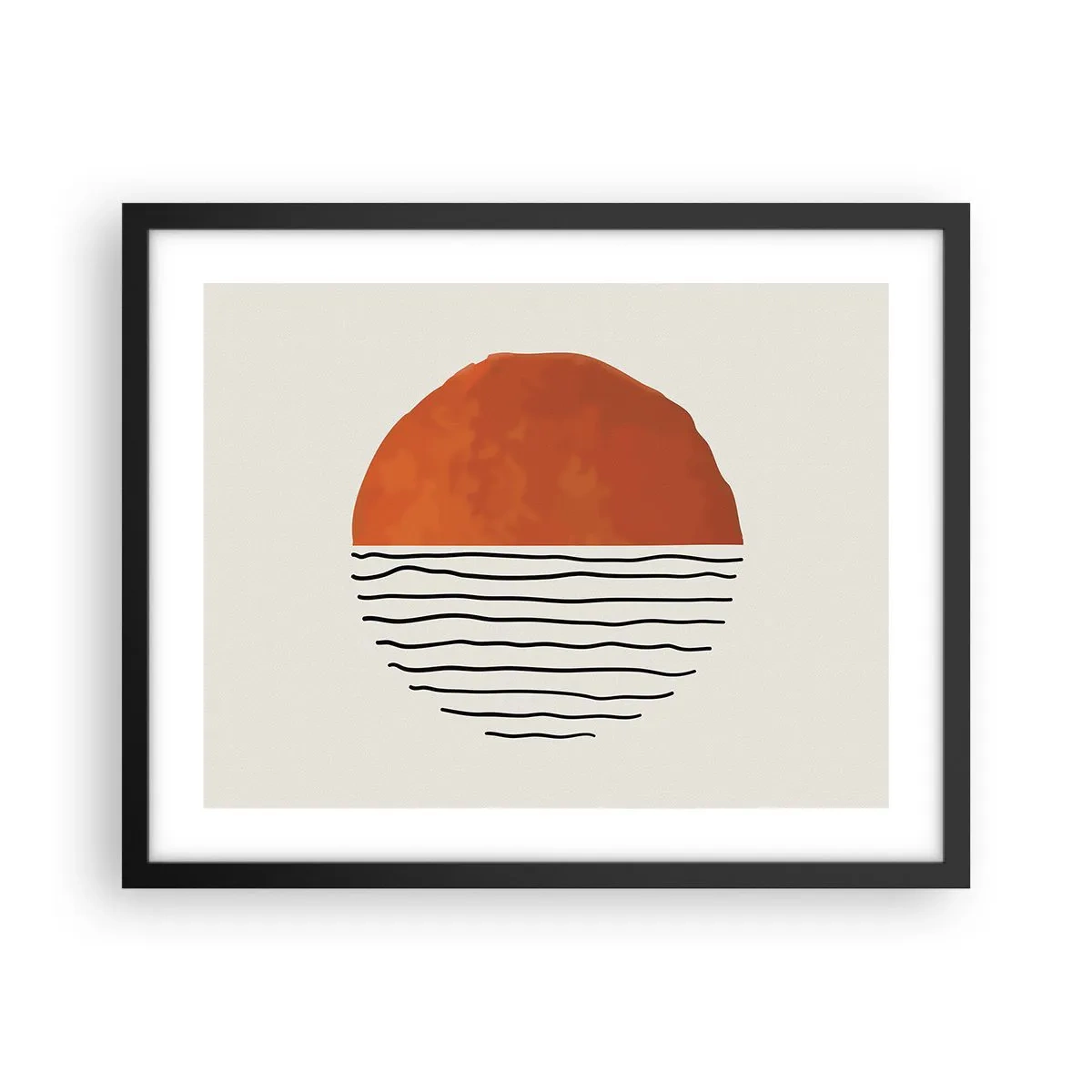 Poster in cornice nera - Atmosfera giapponese - 50x40 cm