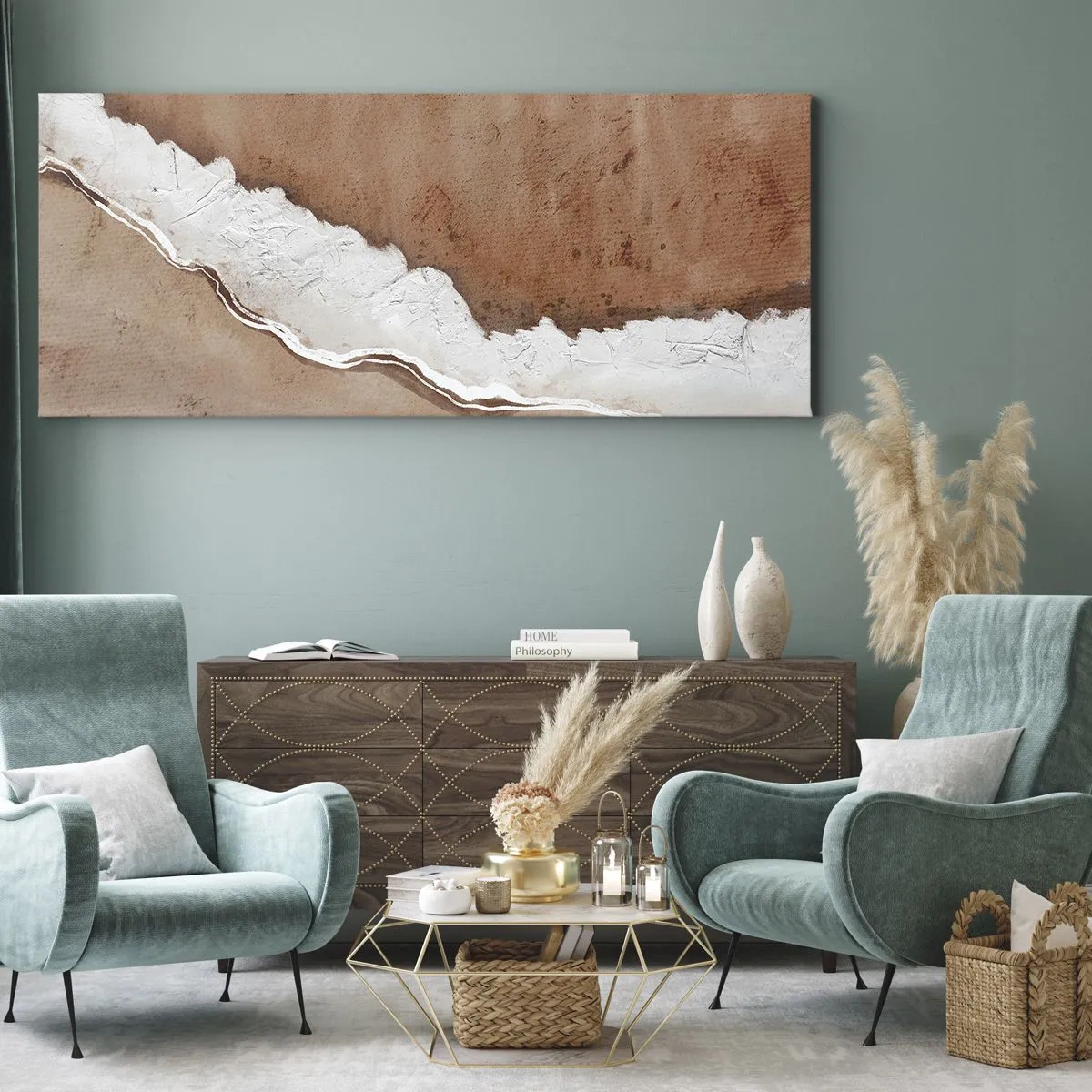 Quadro su tela - Stampe su Tela - Nei colori della terra - 100x40 cm