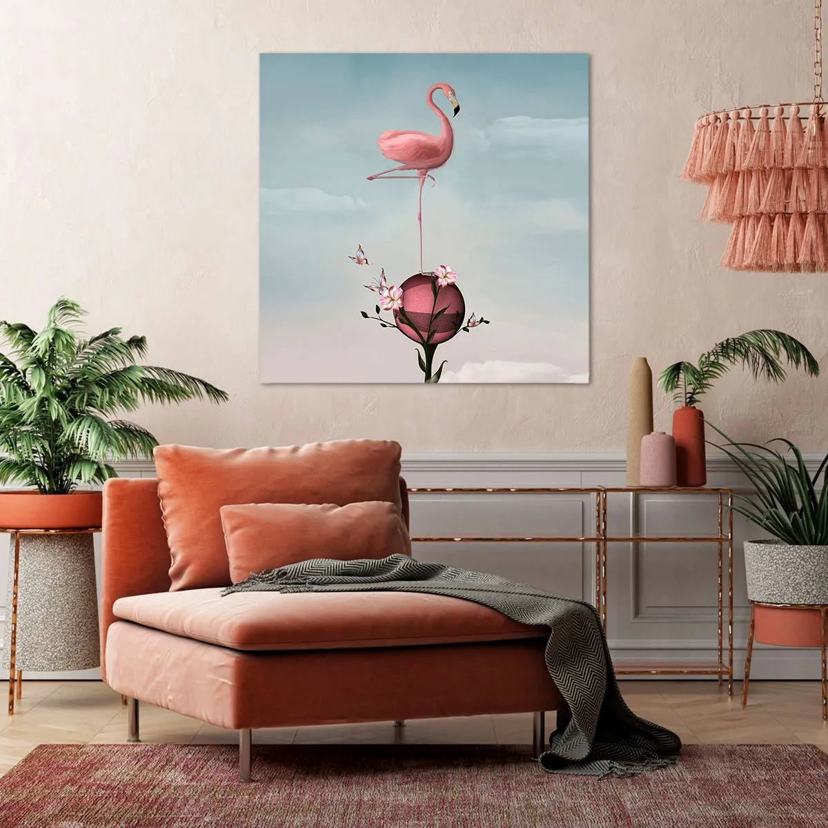 Quadro su tela - Stampe su Tela - Allegoria della palla da basket - 30x30 cm