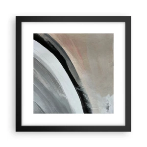 Poster in cornice nera - Composizione: arco di nero e grigio - 30x30 cm