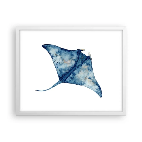 Poster in cornice bianca - Vita nel blu - 50x40 cm