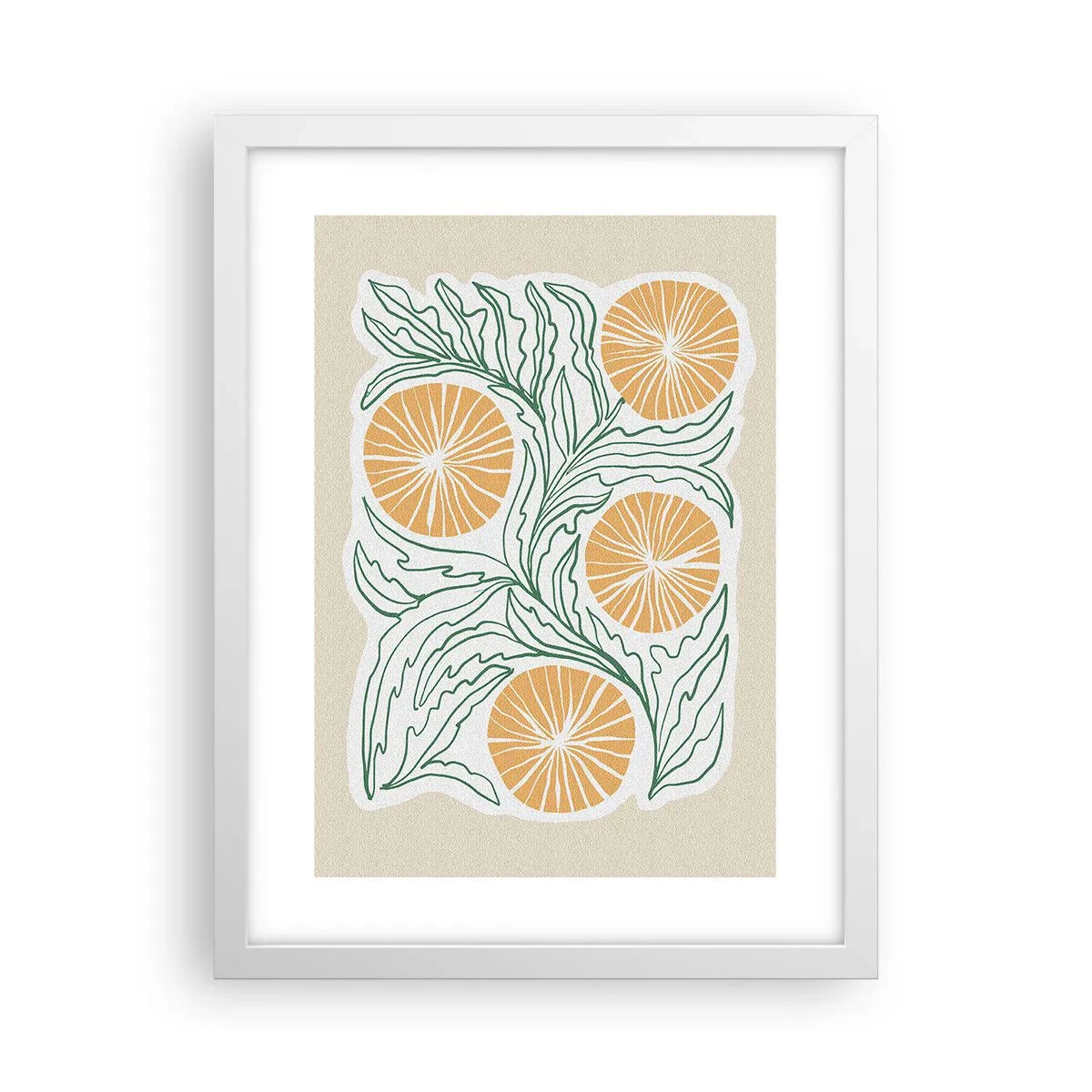 Poster in cornice bianca - Etnicamente con una nota di astrazione - 30x40 cm