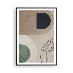 Poster in cornice nera - La mitezza dell'ovale - 70x100 cm