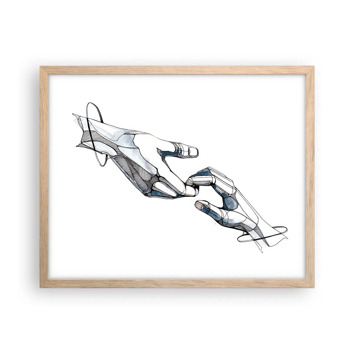 Poster in cornice rovere chiaro - Buon gesto - 50x40 cm