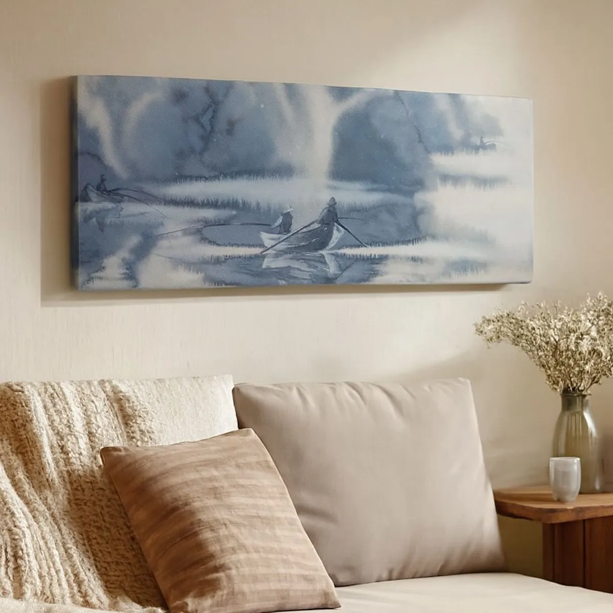 Quadro su tela - Stampe su Tela - I pescatori nel loro paradiso - 100x40 cm