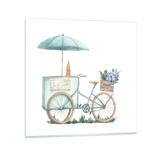 Quadro su vetro - Dolce ricordo d'estate - 60x60 cm