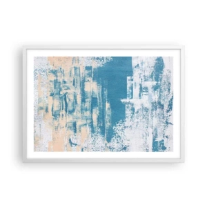 Poster in cornice bianca - Attraverso il ghiaccio - 70x50 cm