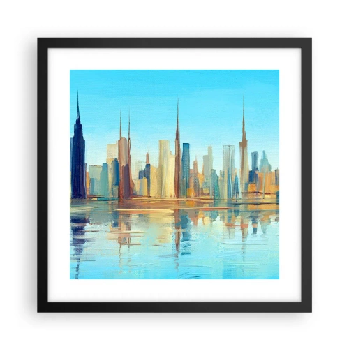 Poster in cornice nera - Metropoli assolata - 40x40 cm