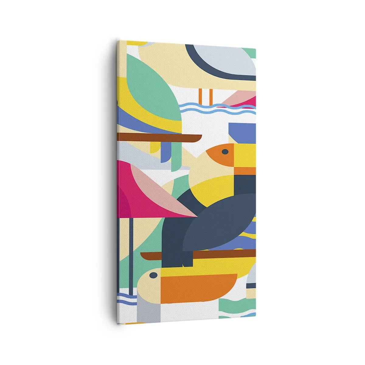 Quadro su tela - Stampe su Tela - La festa degli uccelli - 55x100 cm