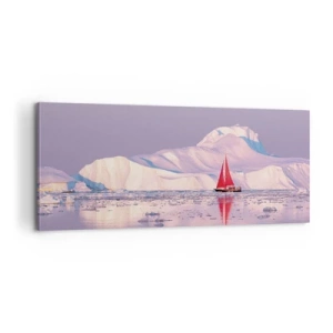 Quadro su tela - Stampe su Tela - Calore della vela, gelo del ghiaccio - 100x40 cm