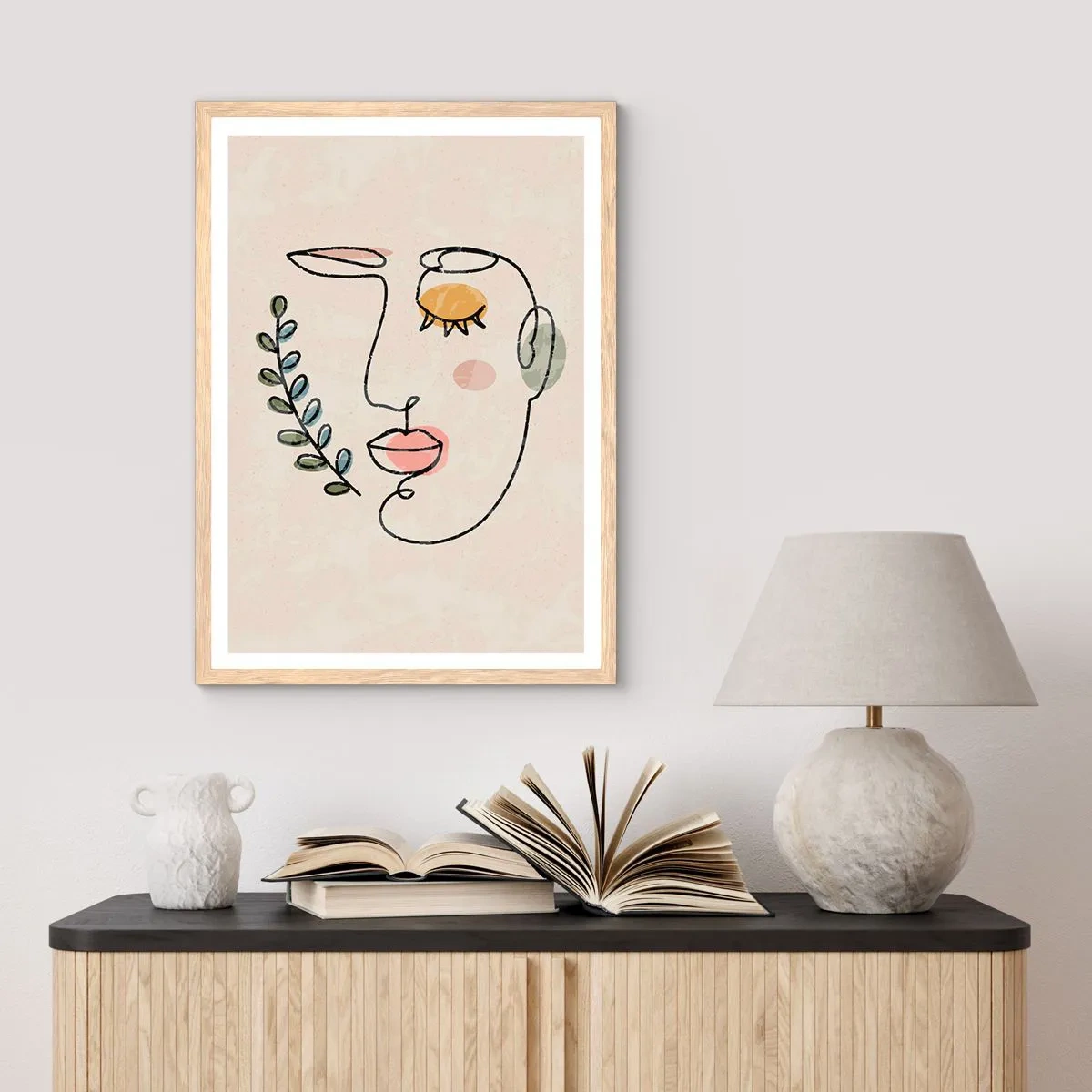 Poster in cornice rovere chiaro - La pace ritrovata - 70x100 cm