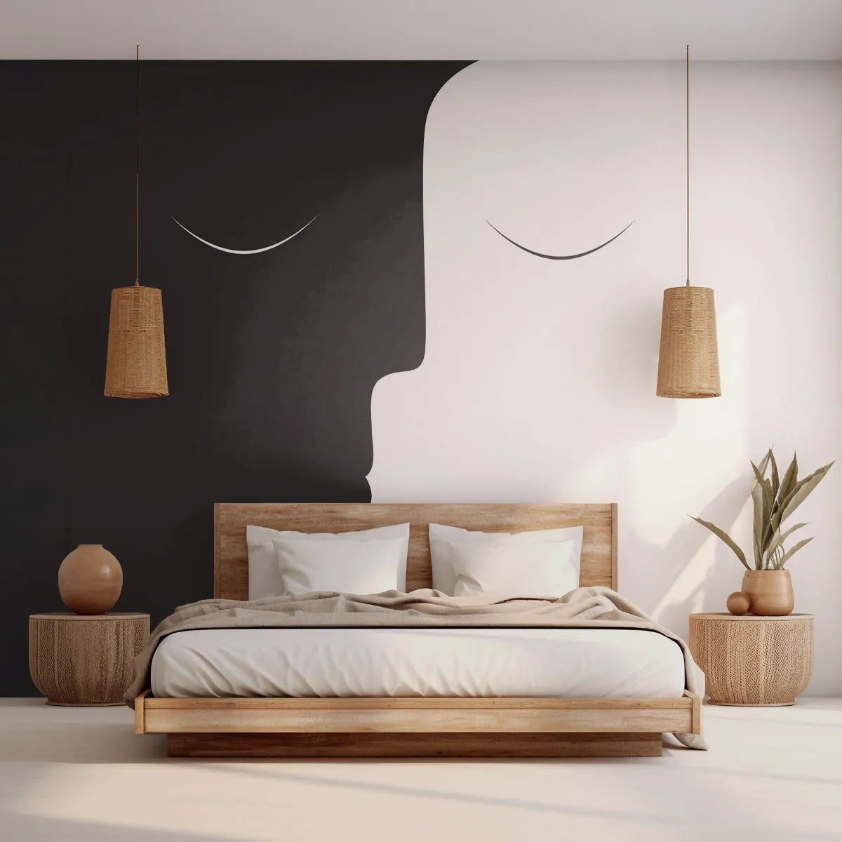 Fotomurali Premium Canvas - Unità degli opposti - Persone, Coppia, Pezzo - 200x140 cm