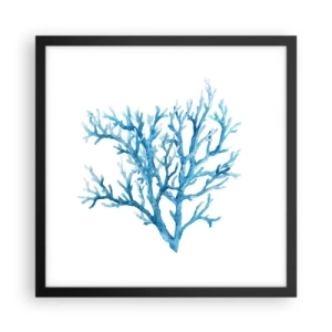 Poster in cornice nera - Filigrana marina - 40x40 cm