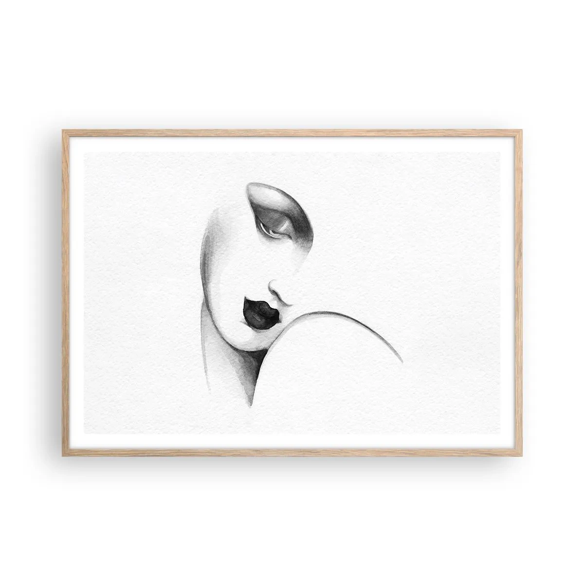 Poster in cornice rovere chiaro - Nello stile di Lempicka - 100x70 cm