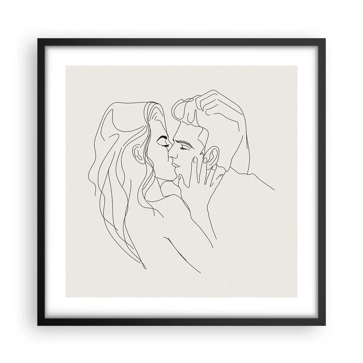 Poster in cornice nera - Intrecciati dal sentimento - 50x50 cm