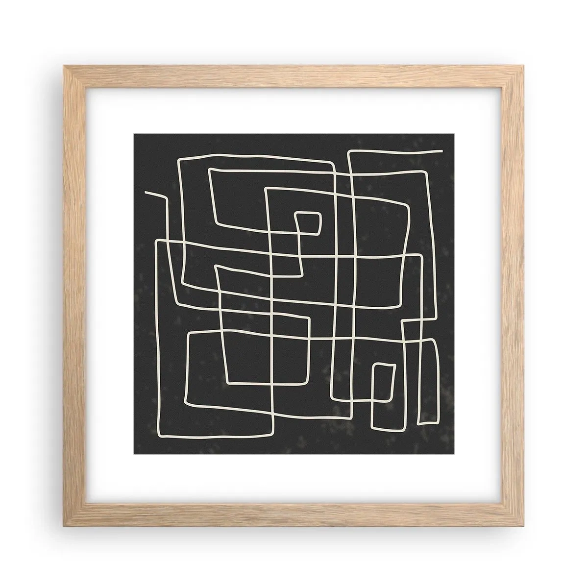 Poster in cornice rovere chiaro - Non è così semplice - 30x30 cm
