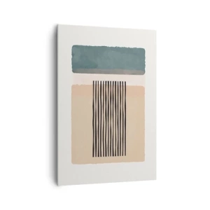 Quadro su tela - Stampe su Tela - Forme geometriche minimaliste nelle tonalità del beige e del verde - 70x100cm - Tutto a posto - Decorazione murale moderna per soggiorno e camera da letto ARTTOR