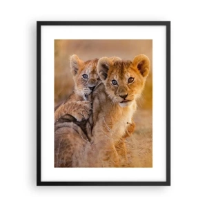 Poster in cornice nera - Non disturbare! Giochiamo - 40x50 cm