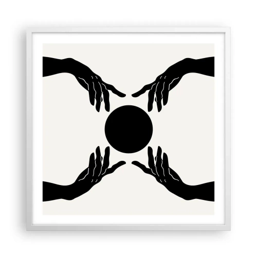 Poster in cornice bianca - Segno misterioso - 60x60 cm