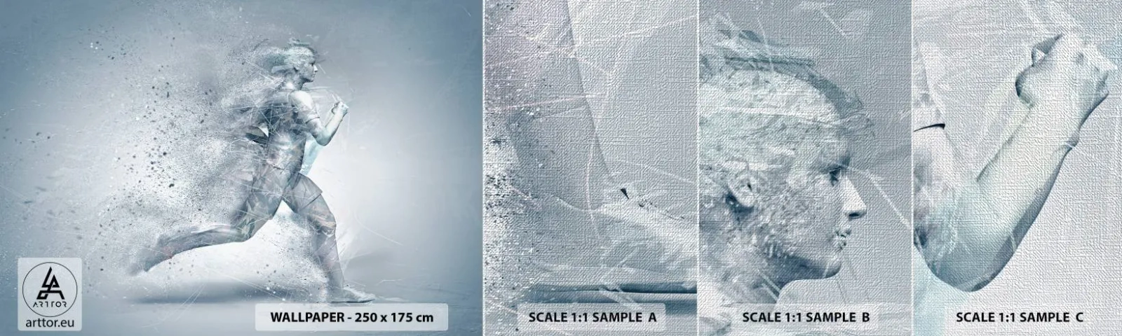 Campione di Fotomurale Premium Canvas - Energia pura come un cristallo - Astrazione, Grafica, Corridore - 100x30 cm