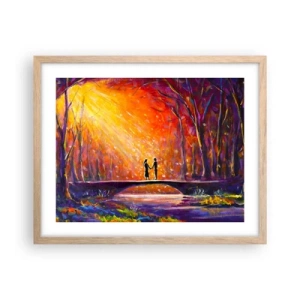 Poster in cornice rovere chiaro - Anche il cielo li ama - 50x40 cm